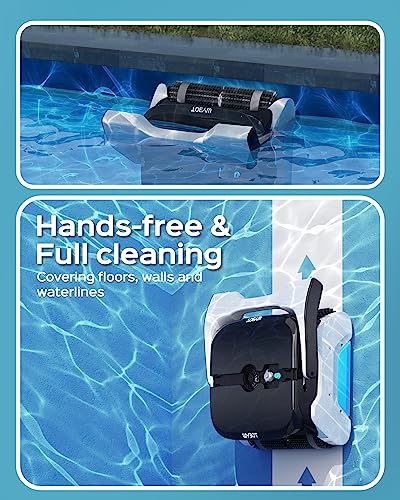 (Eclipsing Wired) WYBOT Cordless Pool Robot Cleaner, 3X Suction Power