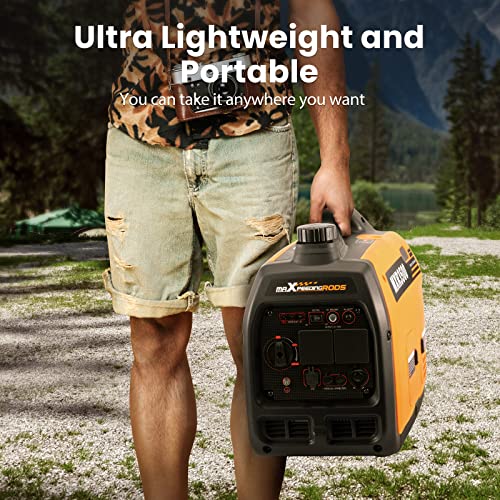 maXpeedingrods 3300W Portable Inverter Generator Petrol Silent Pure Sine Wave Generator for Camping, RV Travel, Home, or Jobsites