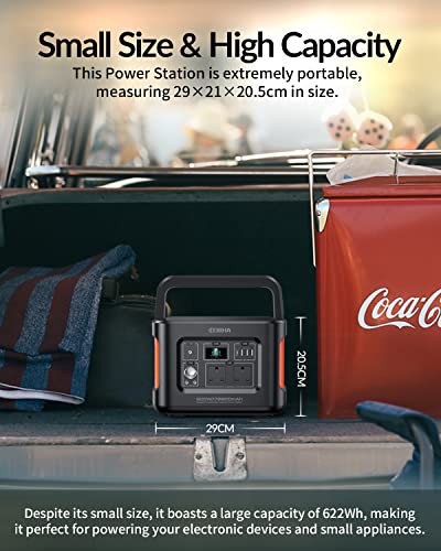 CERIHA 600W Portable Power Station UK, 622Wh Solar Generator