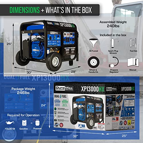 DuroMax XP13000HX Dual Fuel Portable Generator