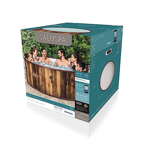 Bestway Helsinki SaluSpa 7 Person Inflatable Outdoor Hot Tub Spa with 180 Soothing AirJets