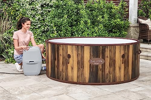 Bestway Helsinki SaluSpa 7 Person Inflatable Outdoor Hot Tub Spa with 180 Soothing AirJets