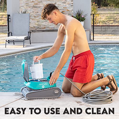 SereneLife - Automatic Robot Pool Cleaner, Pool Cleaning Robot with Three Motors