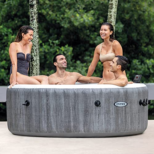 Intex 28439EP PureSpa Plus 77 Inch Diameter 4 Person Portable Inflatable Hot Tub Spa