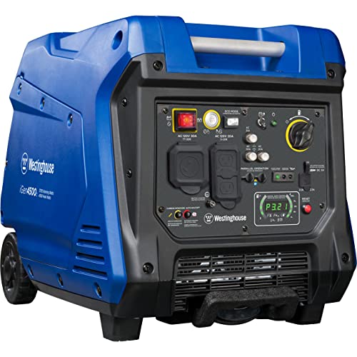 Westinghouse Outdoor Power Equipment 4500 Peak Watt Super Quiet Portable Inverter Generator