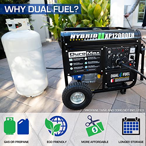 DuroMax XP12000EH Generator-12000 Watt Gas or Propane Powered Home Back Up