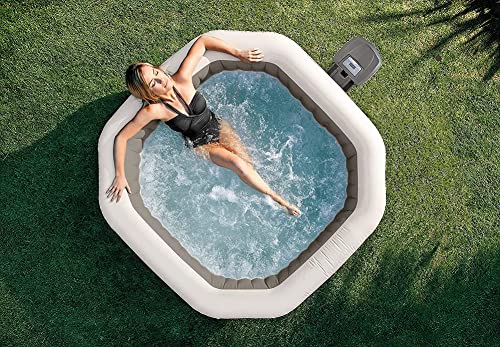 INTEX 28433EP PureSpa Bubble Massage Deluxe, Inflatable Spa Set with Energy Efficient Cover