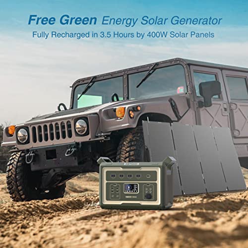 WETOWN Power Station 1500W Solar Generator 1280Wh UPS Battery LiFePO4 Power Station