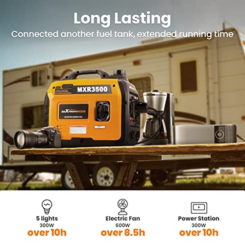maXpeedingrods 3300W Portable Inverter Generator Petrol Silent Pure Sine Wave Generator for Camping, RV Travel, Home, or Jobsites