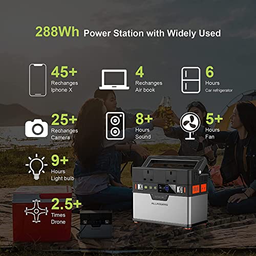 ALLPOWERS Portable Generator 288Wh Power Station Emergency Power Supply