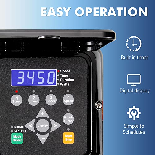 CHLORWORKS Variable Speed Pool Pump Inground - with Filter Basket for Inground Pools