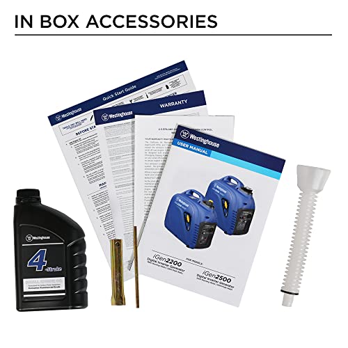 Westinghouse Outdoor Power Equipment 2200 Peak Watt Super Quiet & Lightweight