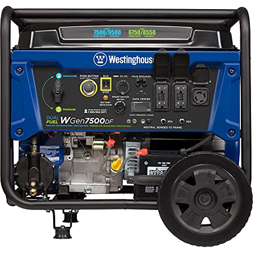 Westinghouse Outdoor Power Equipment 9500 Peak Watt Dual Fuel Home Backup Portable Generator