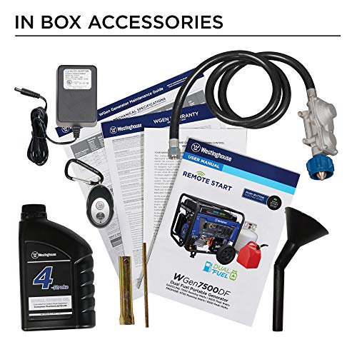 Westinghouse Outdoor Power Equipment 9500 Peak Watt Dual Fuel Home Backup Portable Generator