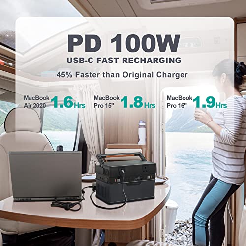 ALLPOWERS Portable Power Station, 606Wh MPPT Solar Generator