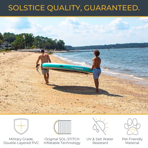 Solstice 8' Circular Mesh Inflatable Floating Dock Platform for Beach, Lake
