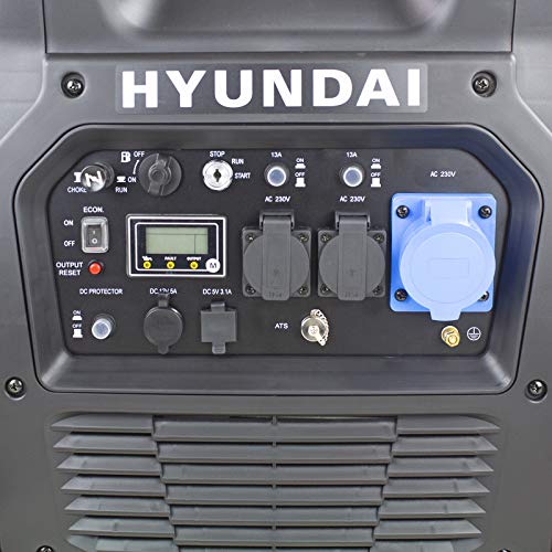 Hyundai Petrol Inverter Generator, 240v, 8.25kva, 6.6kw With Remote Key Electric Start