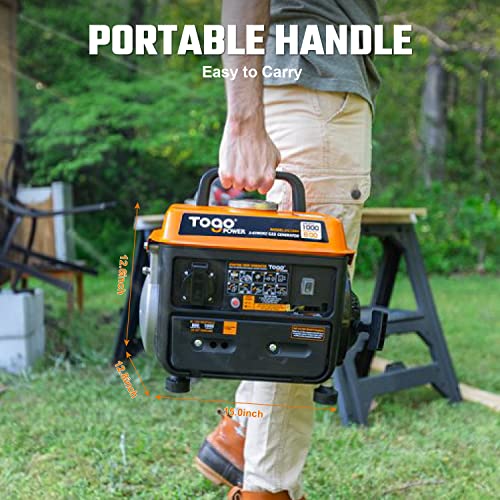 TogoPower Portable Generator, 1000W Gasoline Powered Generator
