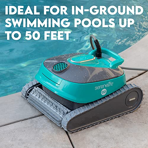 SereneLife - Automatic Robot Pool Cleaner, Pool Cleaning Robot with Three Motors