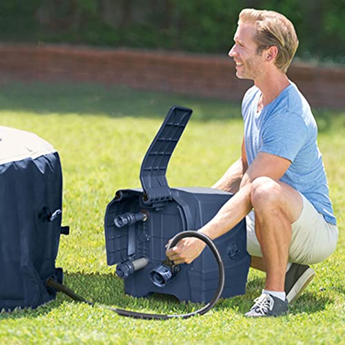 Intex 28431EP PureSpa Plus 85 Inch Diameter 6 Person Portable Inflatable Hot Tub Spa with 170 Bubble Jets