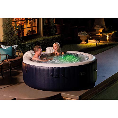 Intex 28429E PureSpa Plus 6.4 Foot Diameter 4 Person Portable Inflatable Hot Tub Spa