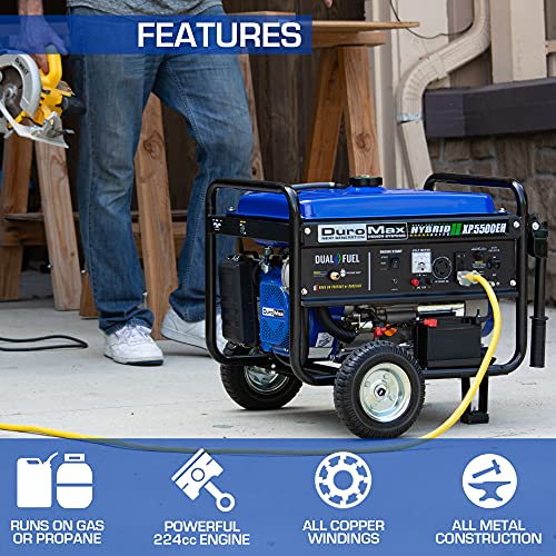 DuroMax XP5500EH Electric Start-Camping & RV Ready Portable Generator