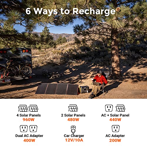 OUPES 2400W Portable Power Station, 2232Wh Solar Powered Generator
