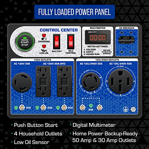 DuroMax XP13000HX Dual Fuel Portable Generator