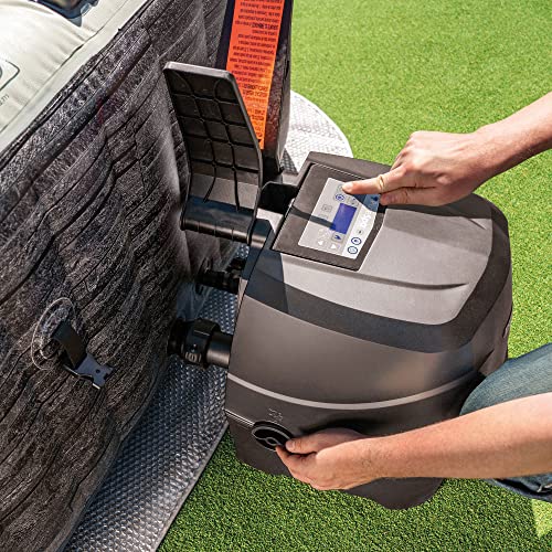 Intex 28451EP PureSpa Plus 6 Person Portable Inflatable Square Hot Tub Spa with 170 Bubble Jets