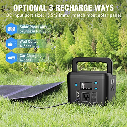 200W Portable Power Station, Powkey 120Wh/33,000mAh Power Bank