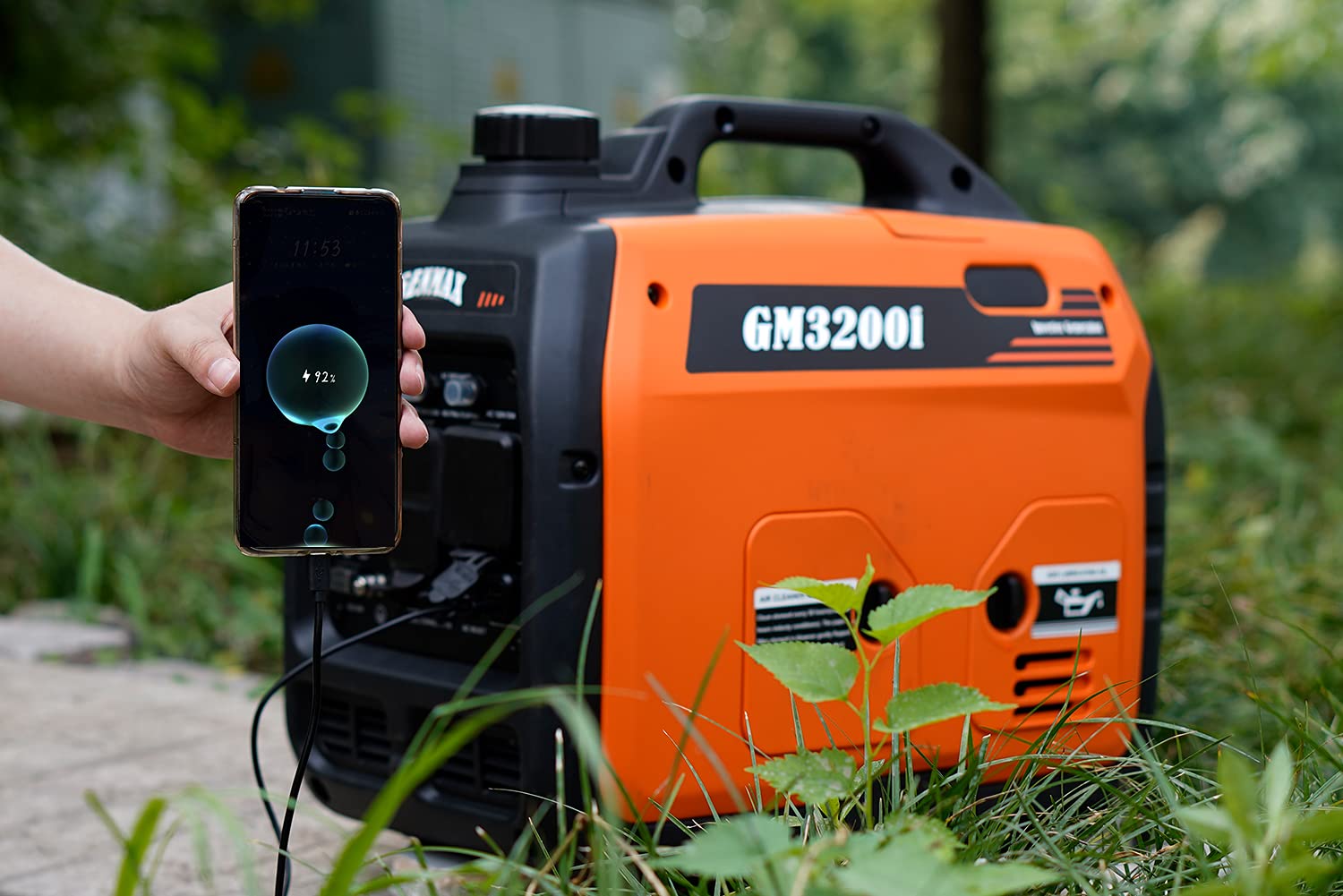 GENMAX Portable Inverter Generator,3200W ultra-quiet gas engine & RV Ready