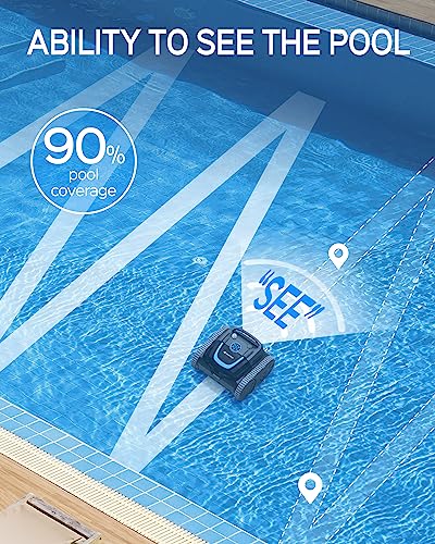 WYBOT Cordless Wall Climbing Robotic Pool Cleaner with Intelligent Path Cleaning